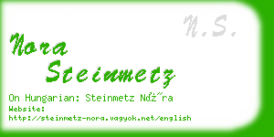 nora steinmetz business card